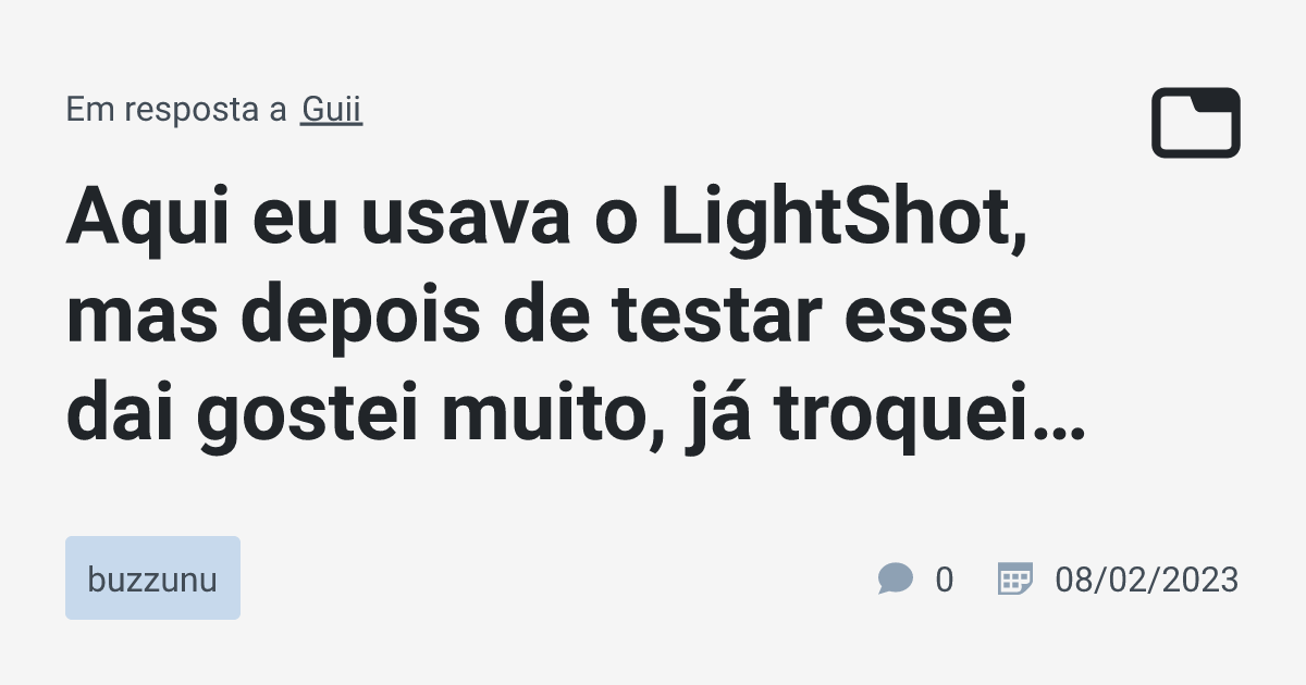 Aqui Eu Usava O Lightshot Mas Depois De Testar Esse Dai Gostei Muito