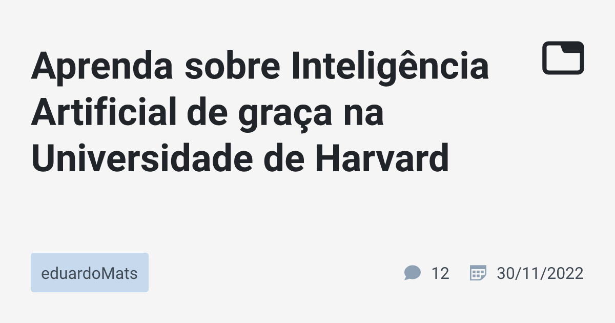 Aprenda sobre Inteligência Artificial de graça na Universidade de