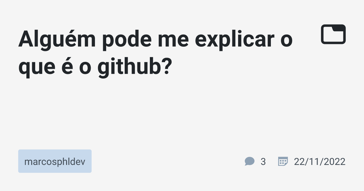 Alguém pode me explicar o que é o github marcosphldev TabNews