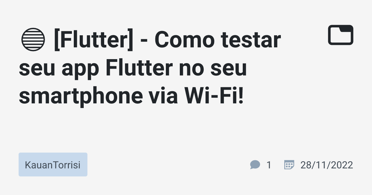 Seu primeiro app do Flutter