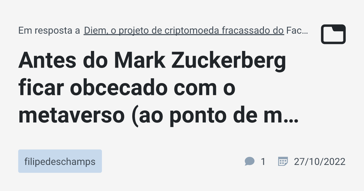 Saiba o que é o metaverso, conceito que deixou o dono do Facebook obcecado  