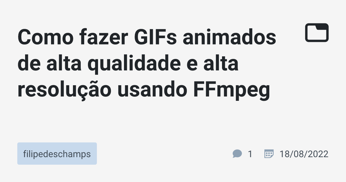 Como fazer GIFs animados de alta qualidade e alta resolução usando