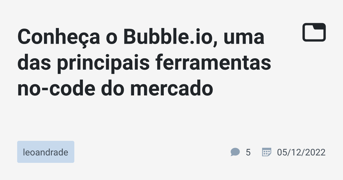 Bubble, é isso tudo mesmo?