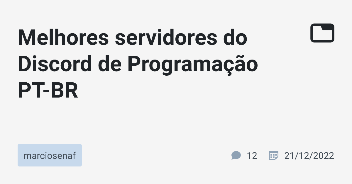 Servidor de Programação  Server de Devs no Brasil - Programador Site